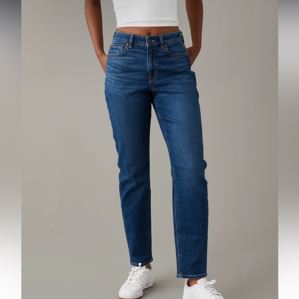 American Eagle AE Stretch Mom Jean - Tinted Medium